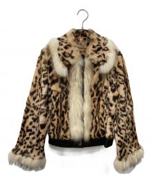 ROSE BUD（ローズバッド）の古着「ファー×レザージャケット」｜ベージュ