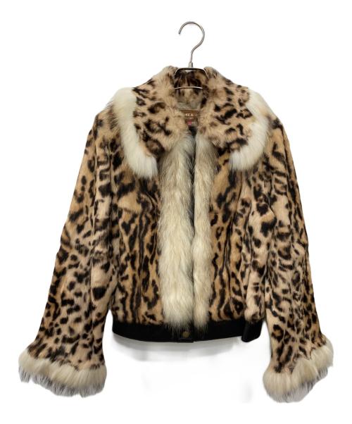 ROSE BUD（ローズバッド）ROSE BUD (ローズバッド) ファー×レザージャケット ベージュ サイズ:1の古着・服飾アイテム