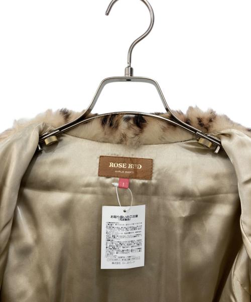 ROSE BUD（ローズバッド）ROSE BUD (ローズバッド) ファー×レザージャケット ベージュ サイズ:1の古着・服飾アイテム