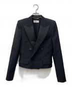 Saint Laurent Parisサンローランパリ）の古着「ダブルブレストブレザー」｜ブラック