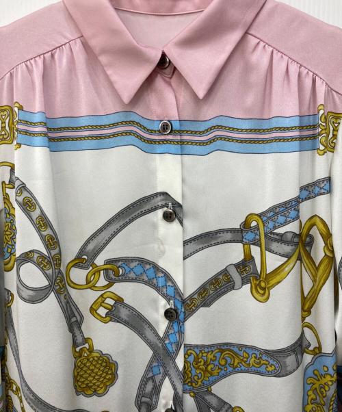 GRACE CLASS（グレースクラス）GRACE CLASS (グレースクラス) スカーフプリントシャツドレス ピンク サイズ:Sの古着・服飾アイテム