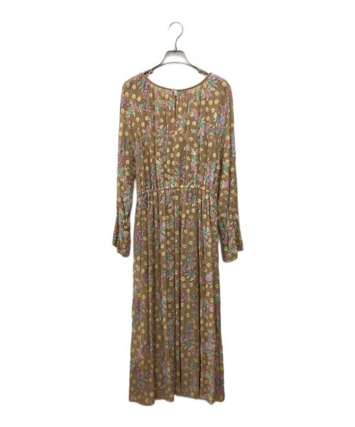 GRACE CONTINENTAL（（グレースコンチネンタル）GRACE CONTINENTAL (グレースコンチネンタル) フラワードット刺繍ワンピース ベージュ サイズ:SIZE 36の古着・服飾アイテム