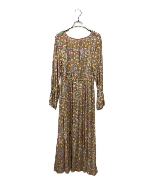 GRACE CONTINENTAL（（グレースコンチネンタル）GRACE CONTINENTAL (グレースコンチネンタル) フラワードット刺繍ワンピース ベージュ サイズ:SIZE 36の古着・服飾アイテム