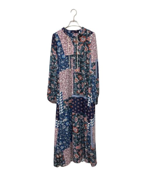 GRACE CONTINENTAL（（グレースコンチネンタル）GRACE CONTINENTAL (グレースコンチネンタル) サラサパッチカフタンワンピース ブルー サイズ:SIZE 36の古着・服飾アイテム