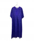 ne quittez pasヌキテパ）の古着「cotton voile dot hemla dress」｜パープル