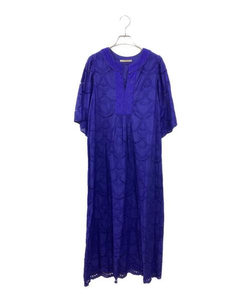 ne quittez pas（ヌキテパ）ne quittez pas (ヌキテパ) cotton voile dot hemla dress パープル サイズ:SIZE Freeの古着・服飾アイテム