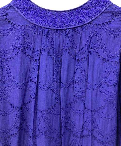 ne quittez pas（ヌキテパ）ne quittez pas (ヌキテパ) cotton voile dot hemla dress パープル サイズ:SIZE Freeの古着・服飾アイテム