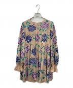 GRACE CONTINENTAL（グレースコンチネンタル）の古着「ティアードローズトップ」｜ベージュ