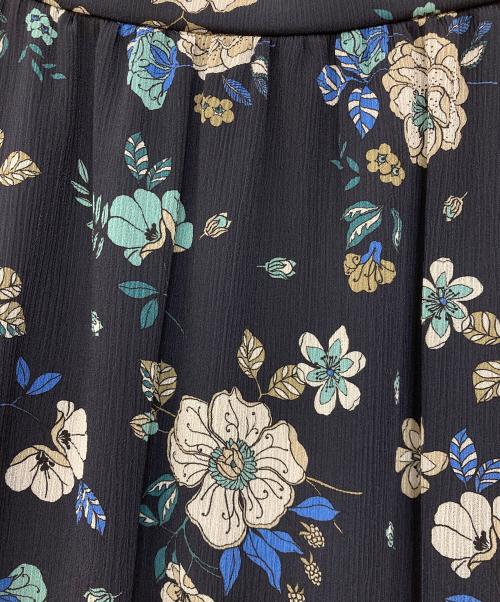 GRACE CONTINENTAL（（グレースコンチネンタル）GRACE CONTINENTAL (（グレースコンチネンタル) サラサプリントイレヘムスカート ネイビー サイズ:Sの古着・服飾アイテム