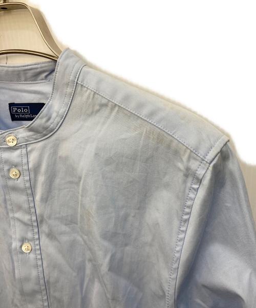 POLO RALPH LAUREN（ポロ・ラルフローレン）POLO RALPH LAUREN (ポロ・ラルフローレン) アイレットエンブロイダード コットン シャツドレス スカイブルー サイズ:SIZE 2の古着・服飾アイテム