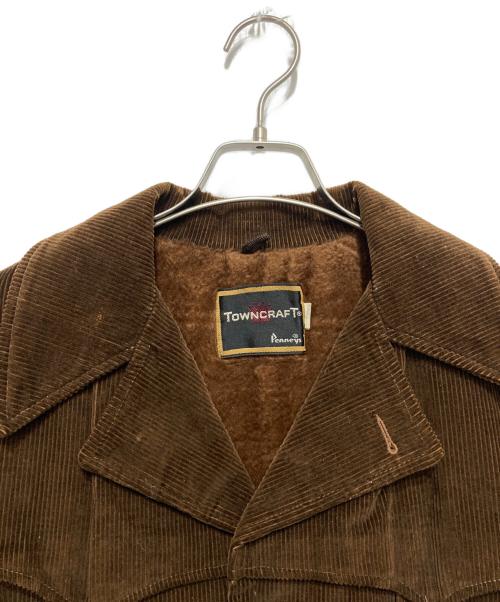 TOWN CRAFT（タウンクラフト）TOWN CRAFT (タウンクラフト) 70'sコーデュロイギャングコート ブラウン サイズ:Ⅿの古着・服飾アイテム