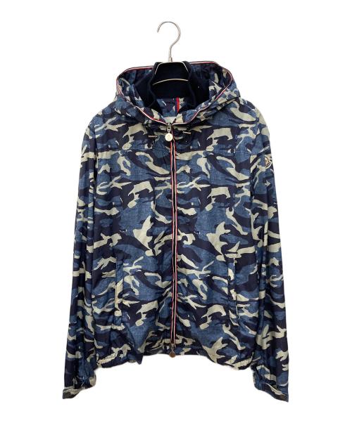 MONCLER（モンクレール）MONCLER (モンクレール) NATH カモフラ柄ナイロンジャケット ブルー サイズ:SIZE 3の古着・服飾アイテム