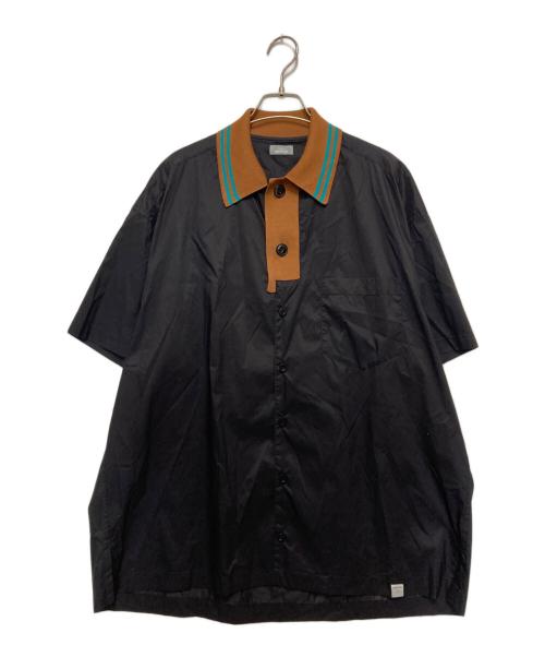 kolor/BEACON（カラービーコン）kolor/BEACON (カラービーコン) Nyストレッチタフタシャツ ブラック サイズ:SIZE 11の古着・服飾アイテム