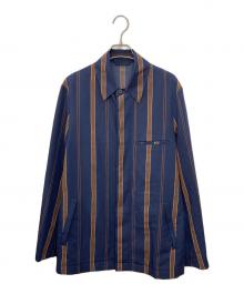 PAUL SMITH（ポールスミス）の古着「ストライプシャツジャケット」｜ネイビー