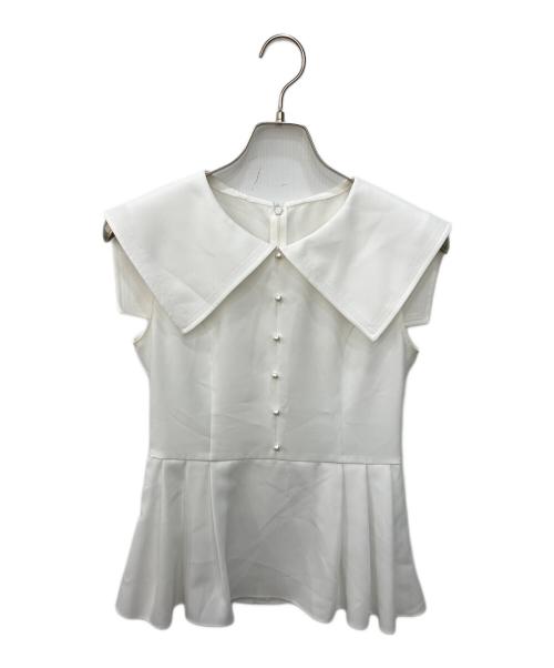 Rene（ルネ）Rene (ルネ) ビッグカラーブラウス ホワイト サイズ:SIZE34の古着・服飾アイテム