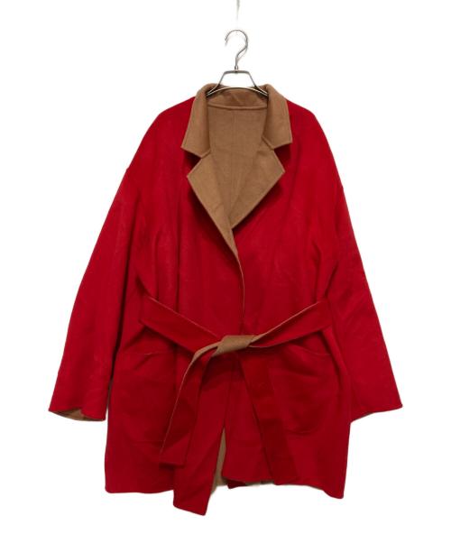 6(ROKU) BEAUTY&YOUTH（ロク ビューティーアンドユース）6(ROKU) BEAUTY&YOUTH (ロク ビューティーアンドユース) リバーシブルコート ブラウン×レッド サイズ:Mの古着・服飾アイテム