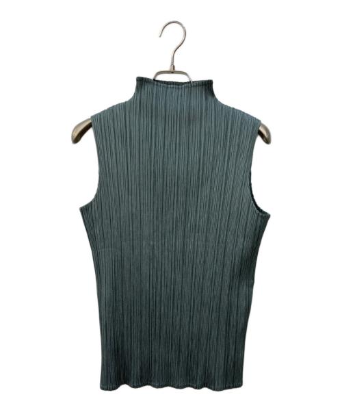 PLEATS PLEASE（プリーツプリーズ）PLEATS PLEASE (プリーツプリーズ) プリーツノースリーブブラウス ブルー サイズ:3の古着・服飾アイテム