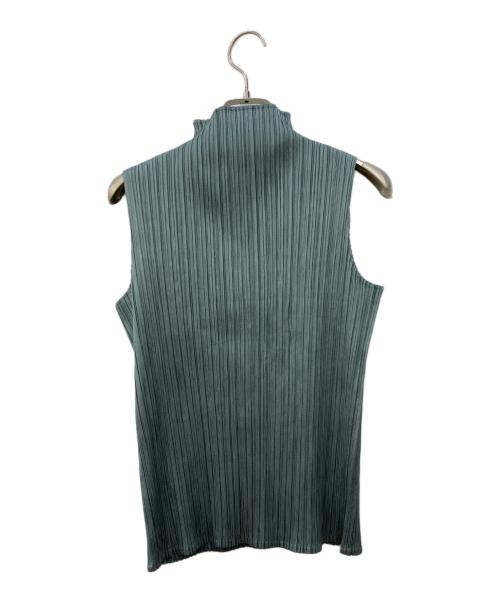 PLEATS PLEASE（プリーツプリーズ）PLEATS PLEASE (プリーツプリーズ) プリーツノースリーブブラウス ブルー サイズ:3の古着・服飾アイテム