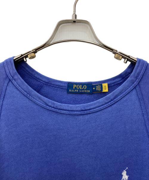 POLO RALPH LAUREN（ポロ・ラルフローレン）POLO RALPH LAUREN (ポロ・ラルフローレン) ワンポイント刺繍カットソー ブルー サイズ:Mの古着・服飾アイテム