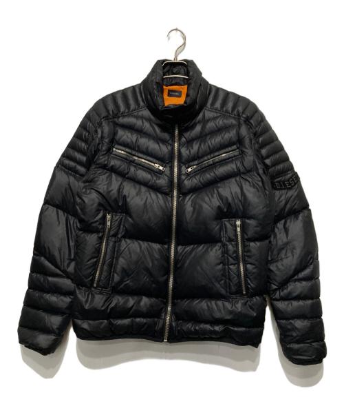 DIESEL（ディーゼル）DIESEL (ディーゼル) ライダースダウンジャケット ブラック サイズ:XLの古着・服飾アイテム