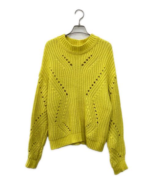 ARMANI EXCHANGE（アルマーニ エクスチェンジ）ARMANI EXCHANGE (アルマーニ エクスチェンジ) ケーブルニット イエロー サイズ:Sの古着・服飾アイテム