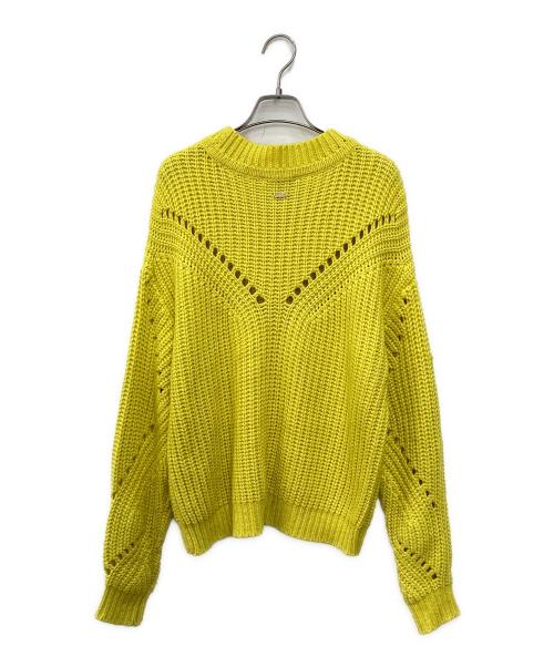 ARMANI EXCHANGE（アルマーニ エクスチェンジ）ARMANI EXCHANGE (アルマーニ エクスチェンジ) ケーブルニット イエロー サイズ:Sの古着・服飾アイテム