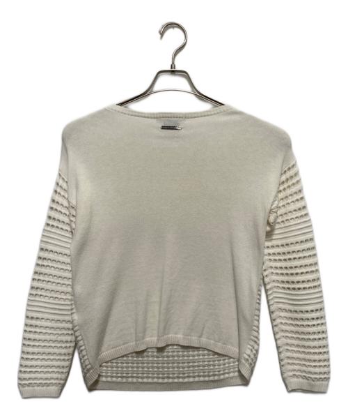 ARMANI EXCHANGE（アルマーニ エクスチェンジ）ARMANI EXCHANGE (アルマーニ エクスチェンジ) フロントメッシュニット ホワイト サイズ:XSの古着・服飾アイテム