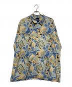 DISNEY×TOMMY BAHAMAディズニー×トミーバハマ）の古着「シルクアロハシャツ」｜ブルー