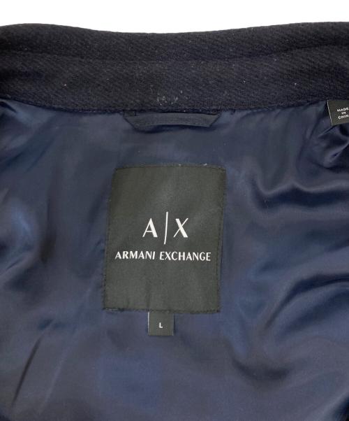 ARMANI EXCHANGE（アルマーニ エクスチェンジ）ARMANI EXCHANGE (アルマーニ エクスチェンジ) ウールシャツジャケット ネイビー サイズ:Lの古着・服飾アイテム