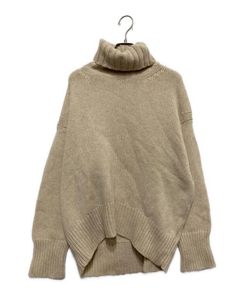 GALERIE VIE（ギャルリーヴィー）GALERIE VIE (ギャルリーヴィー) ファインウール ハイネックプルオーバー ベージュ サイズ:Sの古着・服飾アイテム