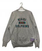 Champion REVERSE WEAVE×NFLチャンピオン リバース ウィーブ×エヌエフエル）の古着「3段プリントリバースウィーブスウェット」｜グレー