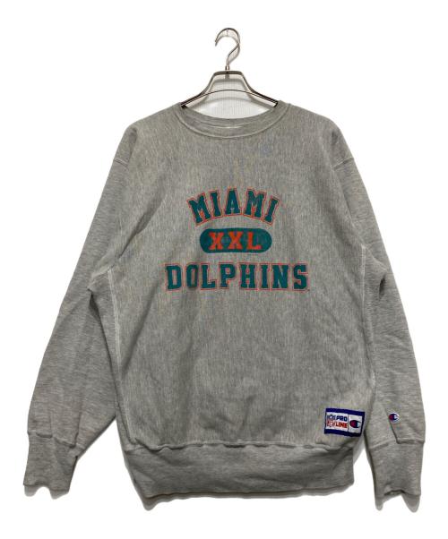 Champion REVERSE WEAVE（チャンピオン リバース ウィーブ）Champion REVERSE WEAVE (チャンピオン リバース ウィーブ) NFL (エヌエフエル) 3段プリントリバースウィーブスウェット グレー サイズ:XXLの古着・服飾アイテム