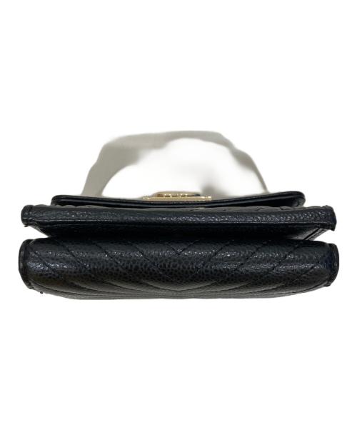 CHANEL（シャネル）CHANEL (シャネル) ボーイシャネル　ココマーク　スモール フラップ ウォレット　コンパクト財布 ブラックの古着・服飾アイテム