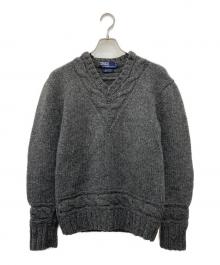 POLO RALPH LAUREN（ポロ・ラルフローレン）の古着「ウールハンドニット」｜グレー