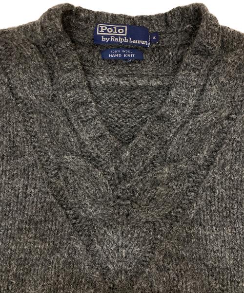 POLO RALPH LAUREN（ポロ・ラルフローレン）POLO RALPH LAUREN (ポロ・ラルフローレン) ウールハンドニット グレー サイズ:Mの古着・服飾アイテム