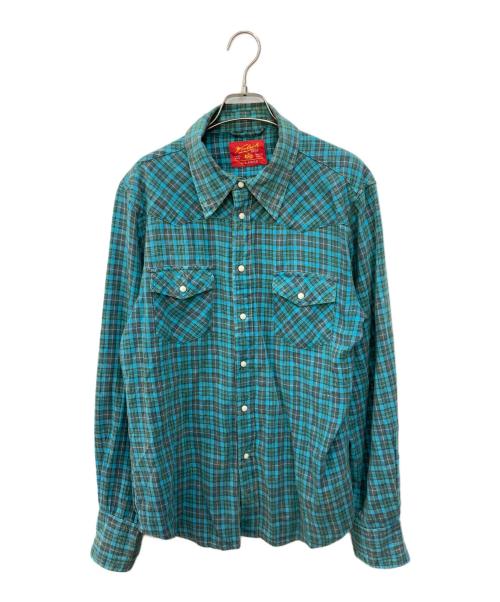 WOOLRICH（ウールリッチ）WOOLRICH (ウールリッチ) チェックウエスタンシャツ グリーン サイズ:XLの古着・服飾アイテム