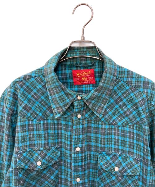 WOOLRICH（ウールリッチ）WOOLRICH (ウールリッチ) チェックウエスタンシャツ グリーン サイズ:XLの古着・服飾アイテム