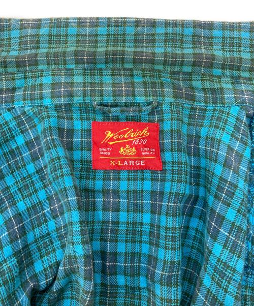 WOOLRICH（ウールリッチ）WOOLRICH (ウールリッチ) チェックウエスタンシャツ グリーン サイズ:XLの古着・服飾アイテム