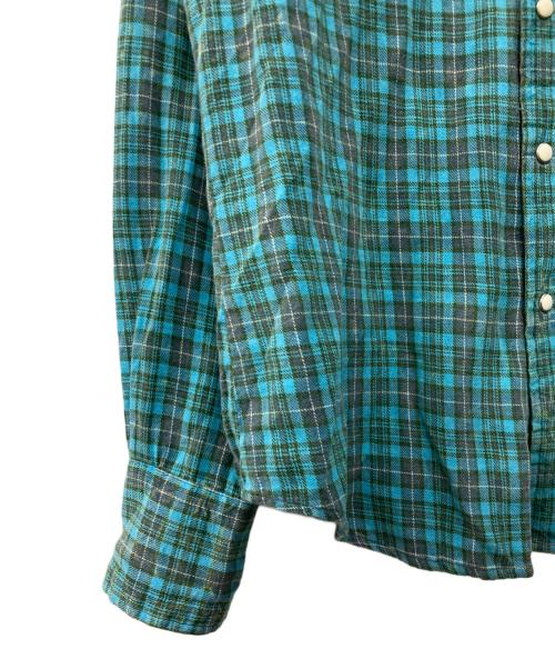WOOLRICH（ウールリッチ）WOOLRICH (ウールリッチ) チェックウエスタンシャツ グリーン サイズ:XLの古着・服飾アイテム