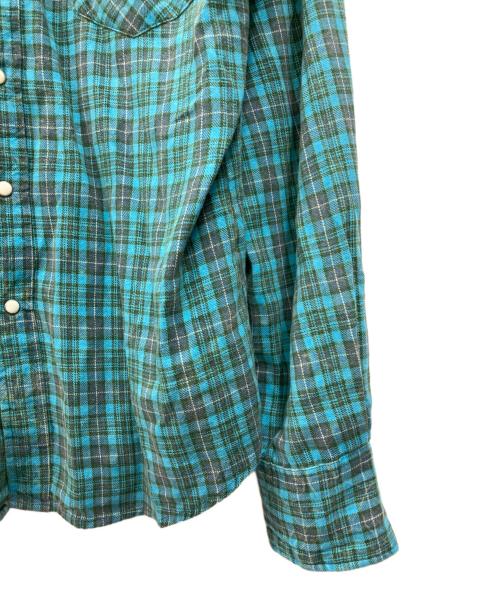 WOOLRICH（ウールリッチ）WOOLRICH (ウールリッチ) チェックウエスタンシャツ グリーン サイズ:XLの古着・服飾アイテム