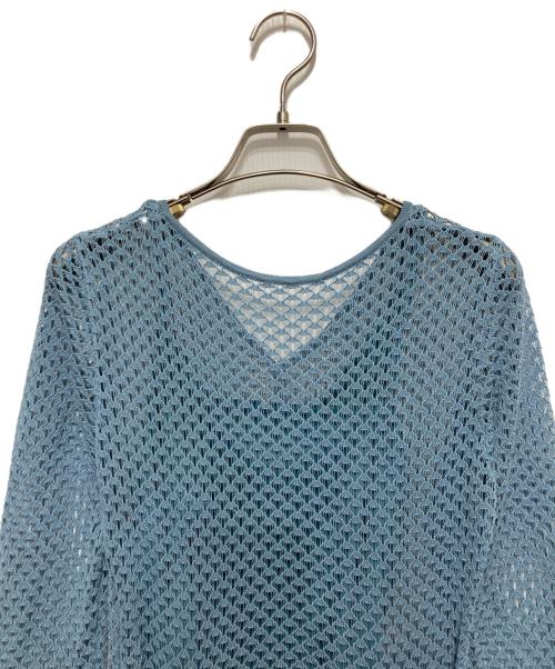 LAGUNA MOON（ラグナムーン）LAGUNA MOON (ラグナムーン) オープンワークパターンニットワンピース ブルー サイズ:Mの古着・服飾アイテム