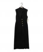 Snidelスナイデル）の古着「金ボタンジレワンピース」｜ブラック