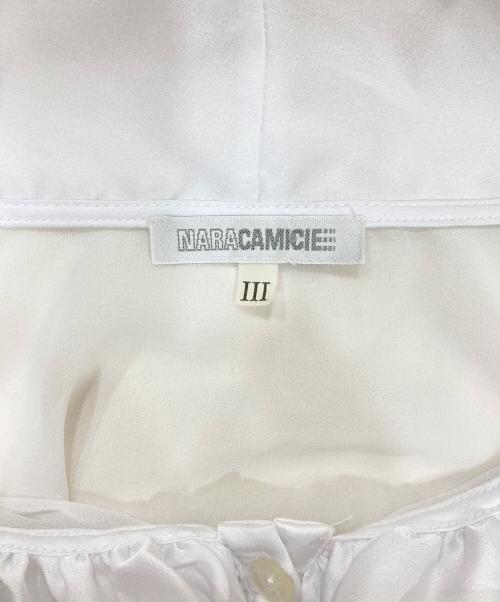 NARA CAMICIE（ナラカミーチェ）NARA CAMICIE (ナラカミーチェ) フリルブラウス ホワイト サイズ:Lの古着・服飾アイテム