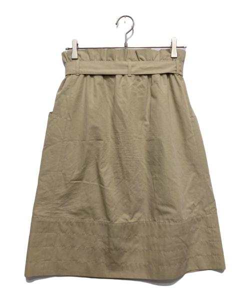 Max Mara WEEK END LINE（マックスマーラ ウイークエンドライン）MAX MARA WEEK END LINE (マックスマーラ ウイークエンドライン) ミモレ丈台形スカート ベージュ サイズ:Mの古着・服飾アイテム