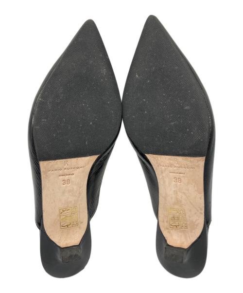 FABIO RUSCONI（ファビオルスコーニ）FABIO RUSCONI (ファビオルスコーニ) ミュール ブラック サイズ:24㎝の古着・服飾アイテム
