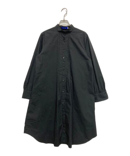 BLUE LABEL CRESTBRIDGE（ブルーレーベルクレストブリッジ）BLUE LABEL CRESTBRIDGE (ブルーレーベルクレストブリッジ) バンドカラーシャツワンピース ブラック サイズ:Sの古着・服飾アイテム