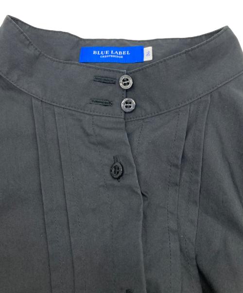 BLUE LABEL CRESTBRIDGE（ブルーレーベルクレストブリッジ）BLUE LABEL CRESTBRIDGE (ブルーレーベルクレストブリッジ) バンドカラーシャツワンピース ブラック サイズ:Sの古着・服飾アイテム