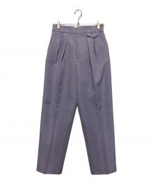 LOUNIE（ルーニー）の古着「ノンアイロンバレルテーパードパンツ」｜ラベンダー