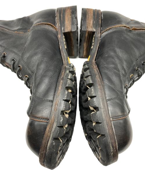 MIHARA YASUHIRO（ミハラヤスヒロ）MIHARA YASUHIRO (ミハラヤスヒロ) エイジング加工レースアップブーツ ブラック サイズ:26㎝の古着・服飾アイテム