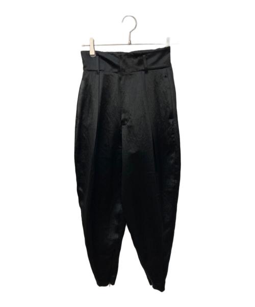 ETRE TOKYO（エトレトウキョウ）ETRE TOKYO (エトレトウキョウ) ヘムファスナーサテンパンツサテンコクーンパンツ ブラック サイズ:S 未使用品の古着・服飾アイテム